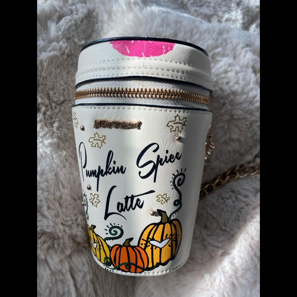 Betsey Johnson pumpkin spice latte crossbody bag